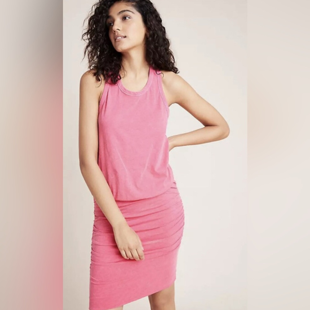 Sundry for Anthropologie heathered pink sleeveless dress. Size 2